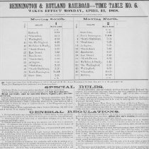 Railroad Records: Bennington and Rutland Railroad